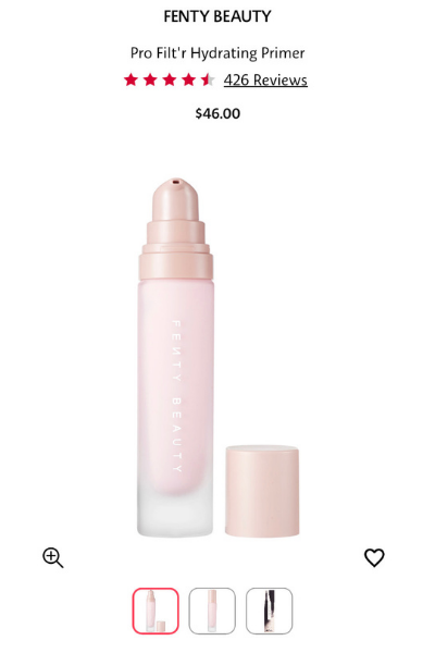 The popular Fenty Pro Filt’r Hydrating Primer can be bought from Sephora